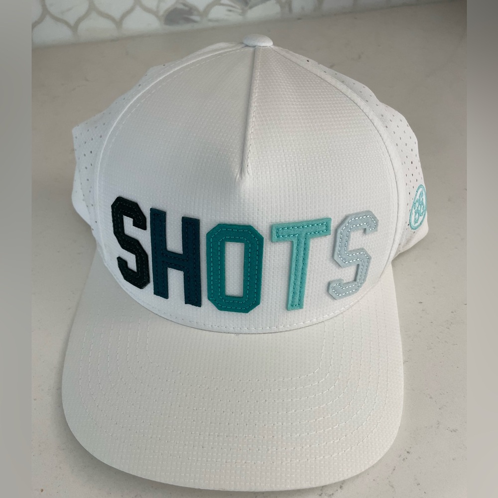 G/Fore Logo Hat SHOTS New White G4 Golf Hat trendy golf